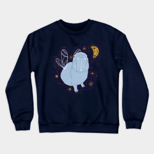 Curious Stellar Capybara Crewneck Sweatshirt